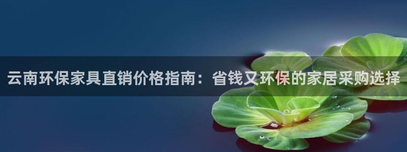 杏耀平台注册代理：云南环保家具直销价格指南：省钱又环保的家居
