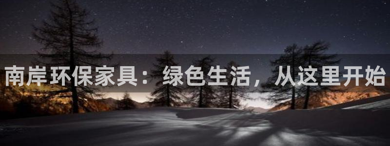 杏耀平台代理登录网址：南岸环保家具：绿色生活，从这里开始